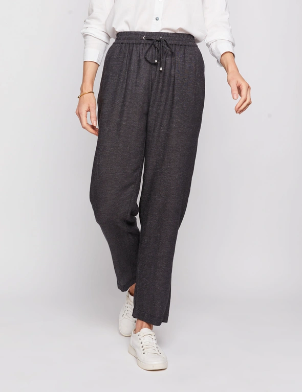 Millers Ankle Length Drawcord Waist Linen Blend Jogger Pant | Millers