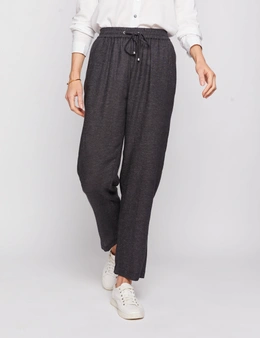 Millers Ankle Length Drawcord Waist Linen Blend Jogger Pant