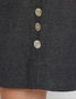 Millers Crop Length Flat Front Elastic Back Button Trim Linen Blend Pant, hi-res