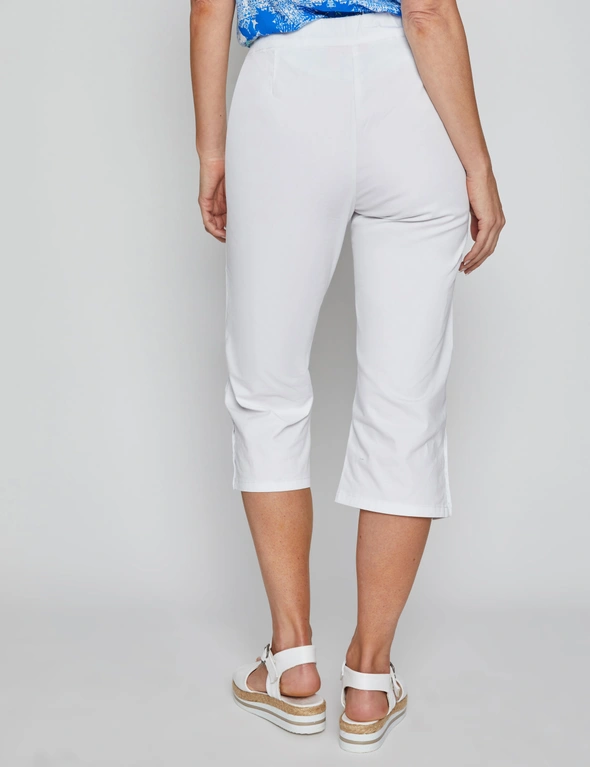 Millers Crop Length Peach Finished Button Trim Pant | Noni B