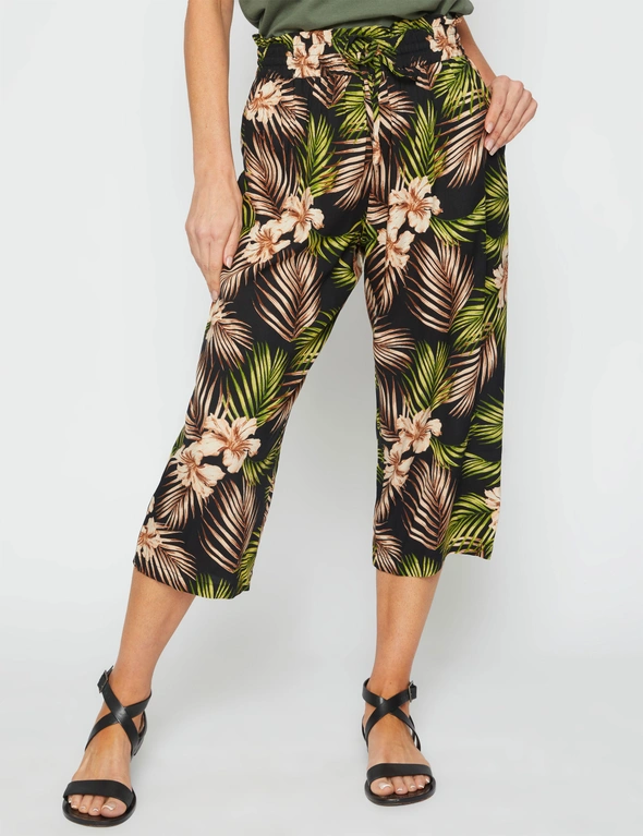 Millers Ankle Length Paperbag Waist Printed Rayon Pant | Crossroads