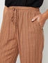 Millers Crop Length Yarn Dyed Stripe Drawcord Waist Linen Blend Pant, hi-res