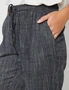 Millers Crop Length Yarn Dyed Stripe Drawcord Waist Linen Blend Pant, hi-res