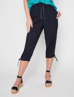 Millers Crop Length Drawcord Waist and Hem Rayon Pant
