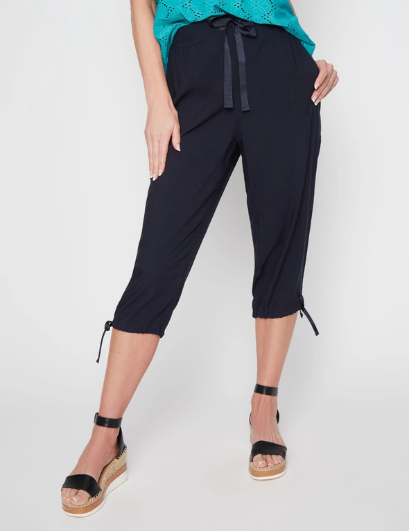 Millers Crop Length Drawcord Waist and Hem Rayon Pant, hi-res image number null