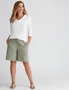 Millers pull on cotton slub knee length shorts, hi-res