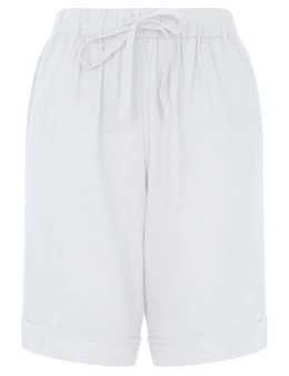 Millers Tie Waist Cuff Hem Linen Blend Shorts