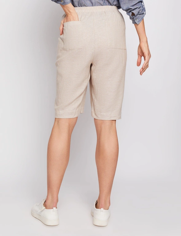 Millers Knee Length Button Trim Linen Shorts, hi-res image number null