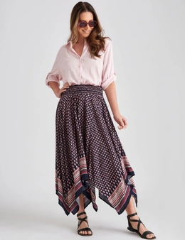Millers Border Print Woven Maxi Skirt