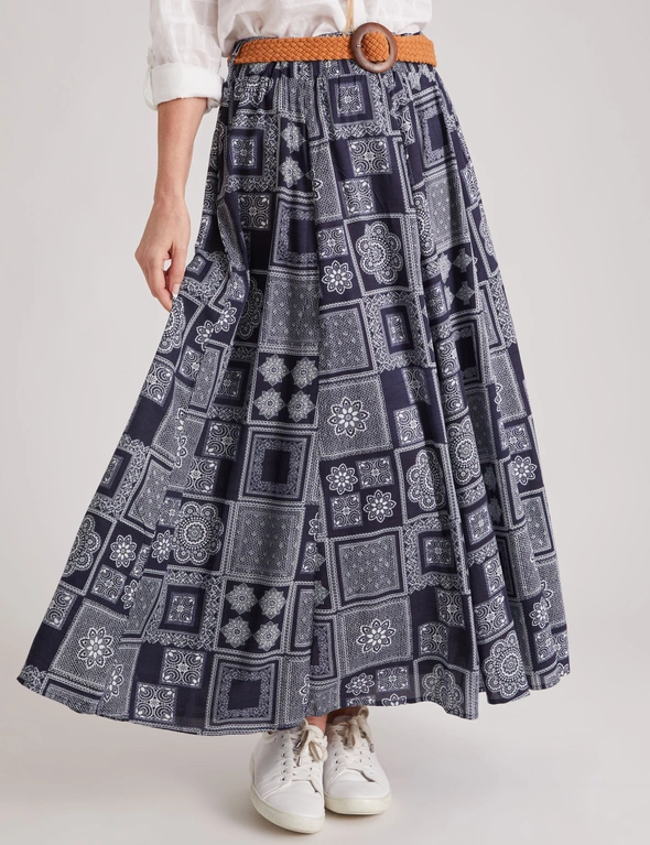 Millers Rayon Belted Maxi Skirt, hi-res image number null