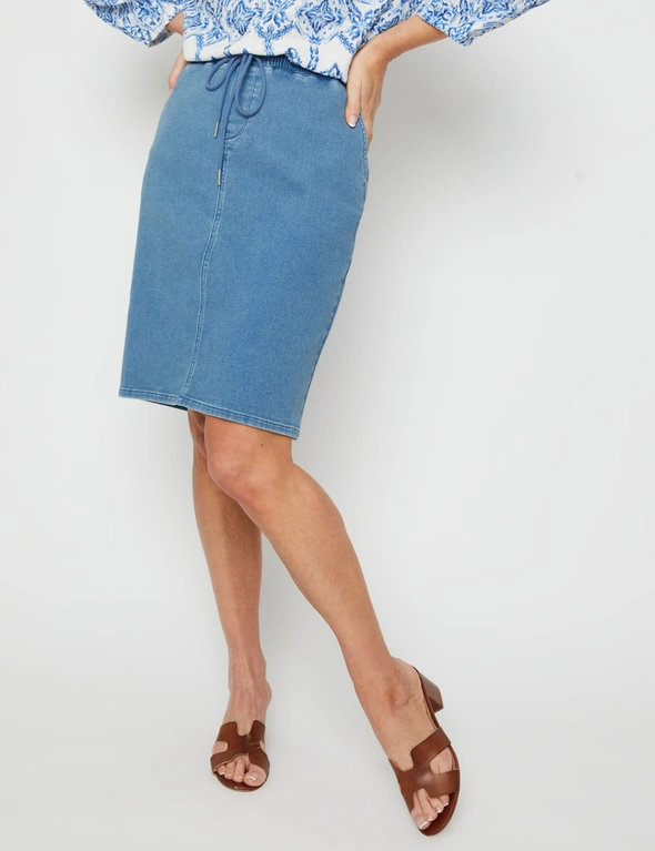Millers Knee Length Denim Skirt, hi-res image number null