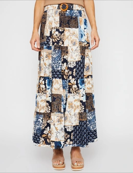 Millers Printed Maxi Skirt with Belt