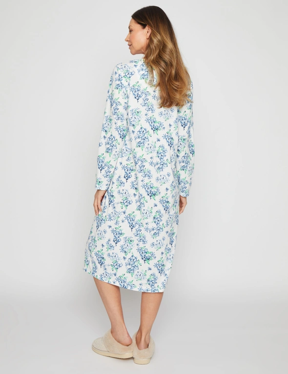 Millers Long Sleeve Crew Neck with Lace Trim Printed Nightie, hi-res image number null