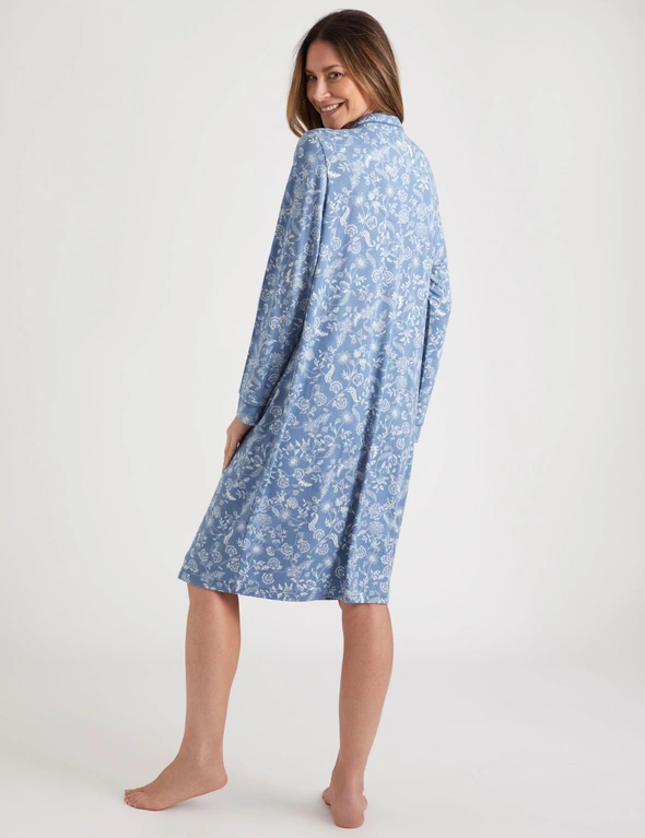 Millers Long Sleeve Button Through Printed Nightie, hi-res image number null
