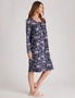 Millers Long Sleeve Button and Pleats Printed Nightie, hi-res
