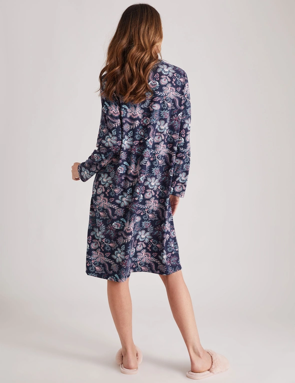 Millers Long Sleeve Button and Pleats Printed Nightie, hi-res image number null