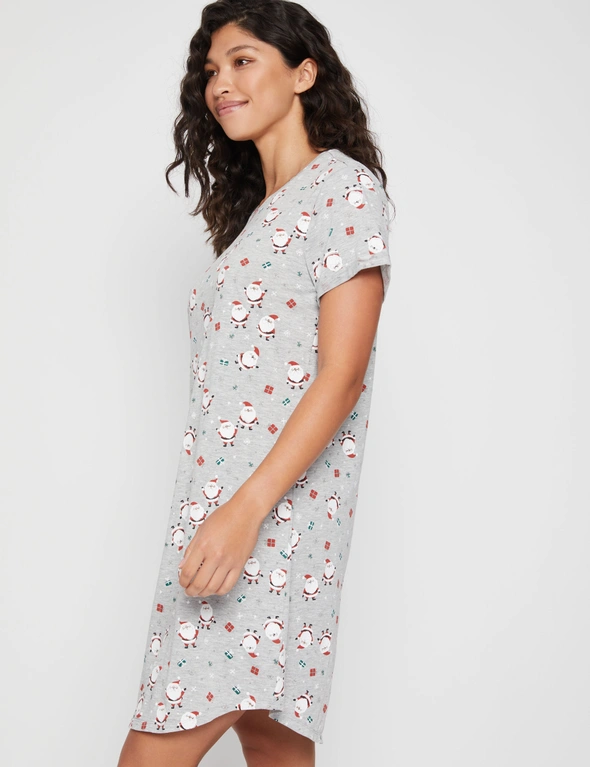 Millers Short Cuff Sleeve Christmas Novelty Nightie, hi-res image number null