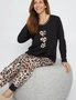 Millers Long Sleeve Printed PJ Set with Embroidery and Applique Top, hi-res