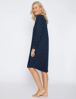 Millers Long Sleeve Printed Main Nighty With Button Detail