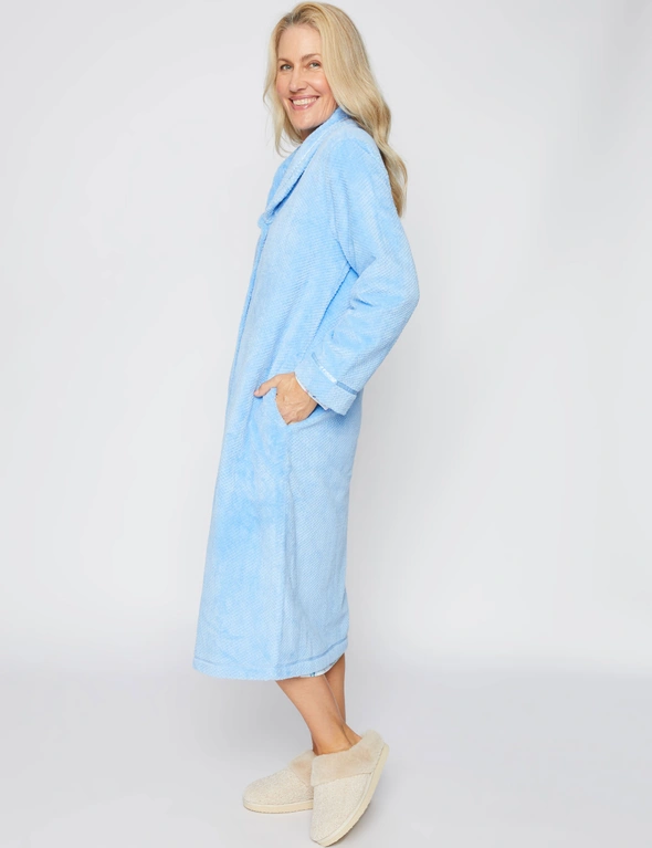 Millers Long Sleeve Button Front Textured Robe, hi-res image number null