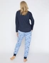 Millers Long Sleeve Printed PJ Set with Embroidery and Applique Top, hi-res