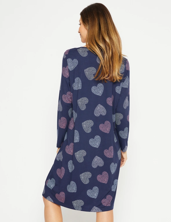Millers Long Sleeve Button Placket Printed Nightie, hi-res image number null