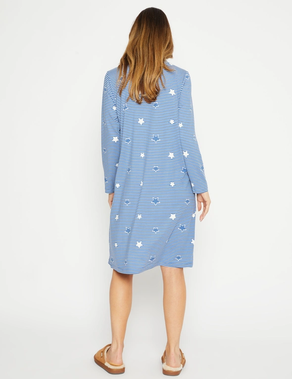 Millers Long Sleeve Button Placket Printed Nightie, hi-res image number null