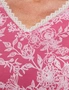 Millers Long Sleeve V Neck Lace Trim Printed Nightie, hi-res