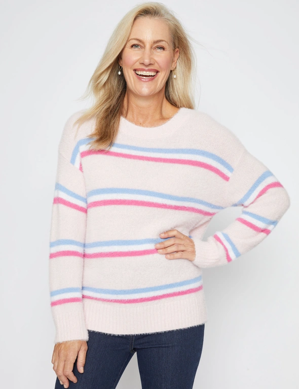 Millers Long Sleeve Stripe Feather Jumper, hi-res image number null