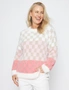 Millers Long Sleeve Check Feather Jumper, hi-res