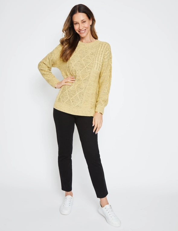 Millers Long Sleeve Cable Front Nep Jumper, hi-res image number null