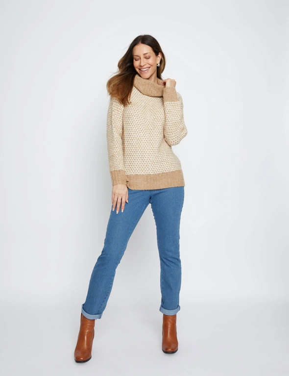 Millers Long Sleeve Two Tone Chunky Jumper, hi-res image number null