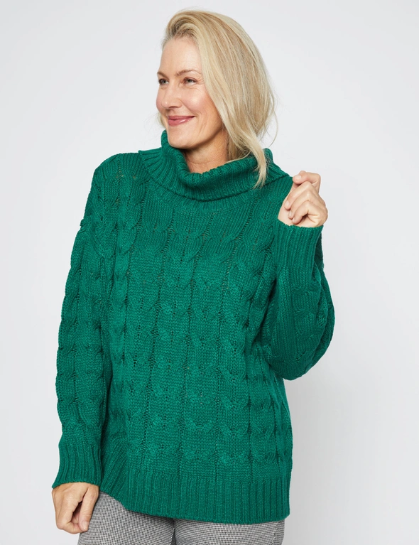 Millers Long Sleeve Cable Cowl Jumper, hi-res image number null