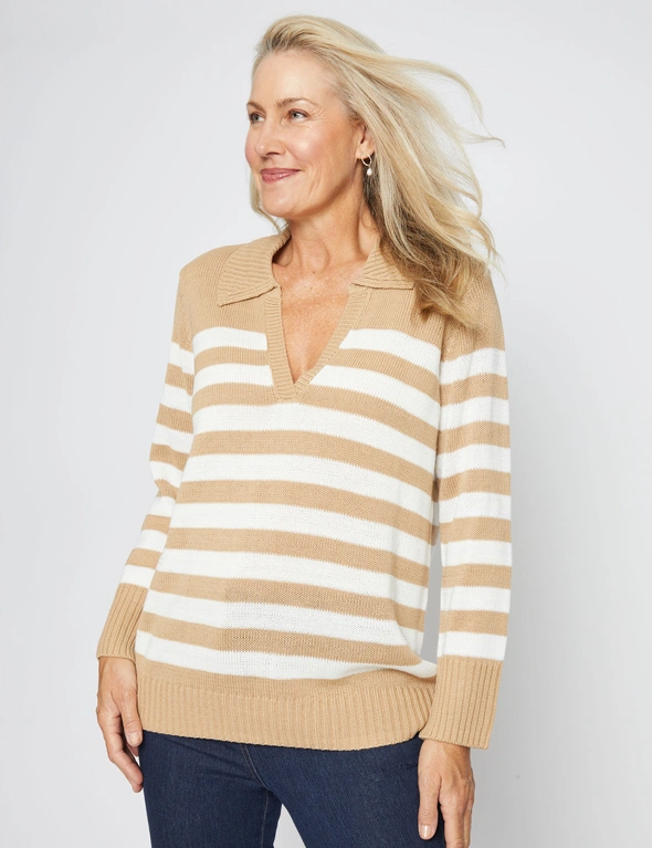 Millers Long Sleeve Collared Jumper, hi-res image number null