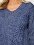 Millers Long Sleeve V Neck Cable Stitch Jumpers, hi-res