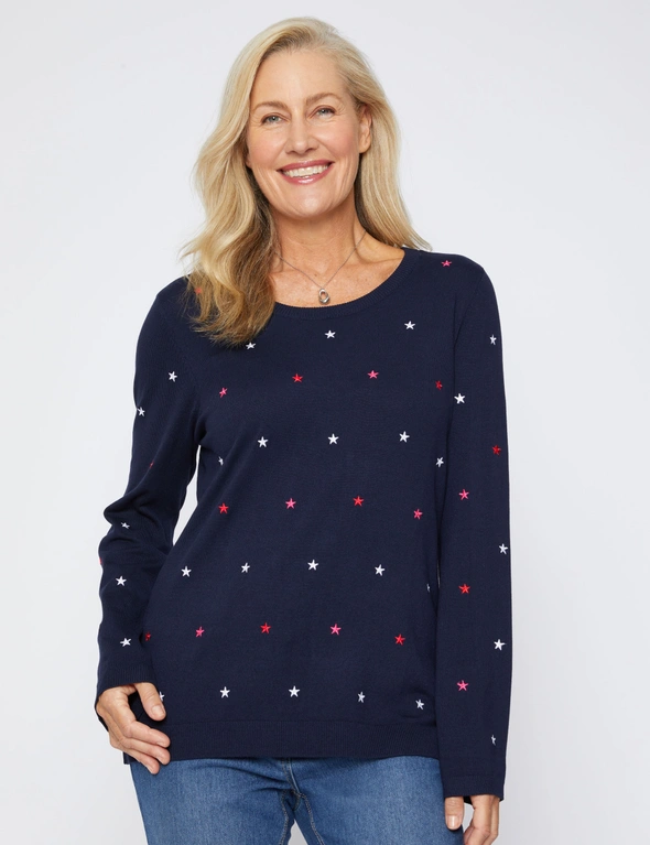 Millers Long Sleeve Embroidery Novelty Jumper, hi-res image number null