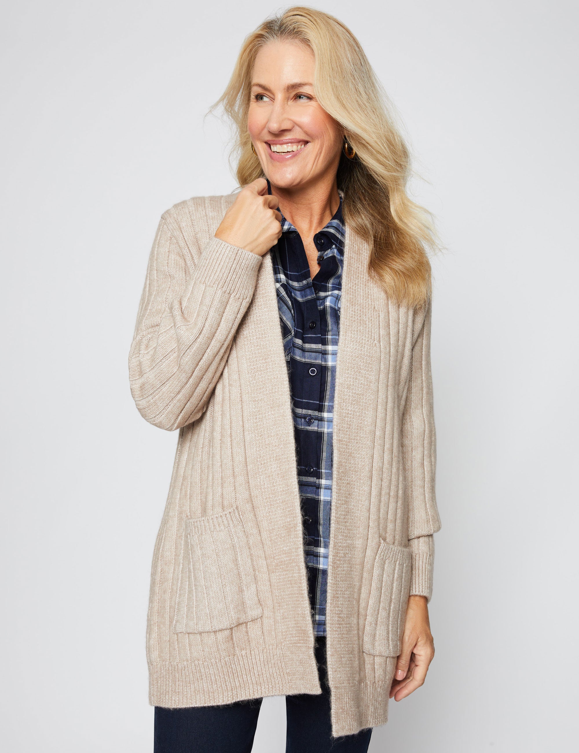 Millers Long Sleeve Cable Stripe Cardigan | W Lane