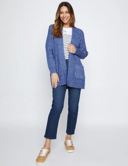 Millers Long Sleeve Cable Stripe Cardigan