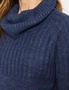 Millers Long Sleeve Speckle Yarn Cowl Neck, hi-res