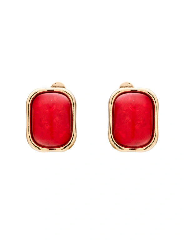 MILLERS ROUNDED SQUARE CLIP EARRINGS, hi-res image number null