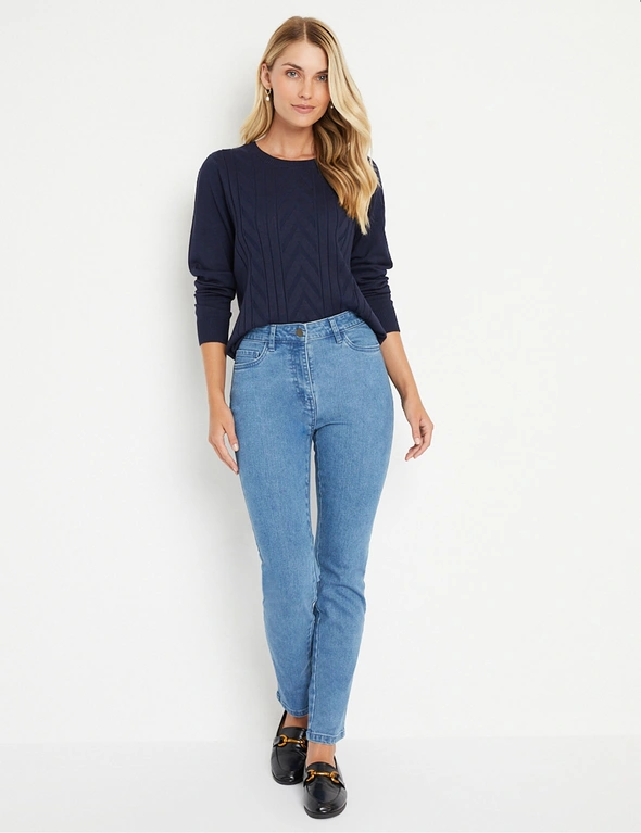 Noni B Cassidy Fly Front Jeans Short, hi-res image number null