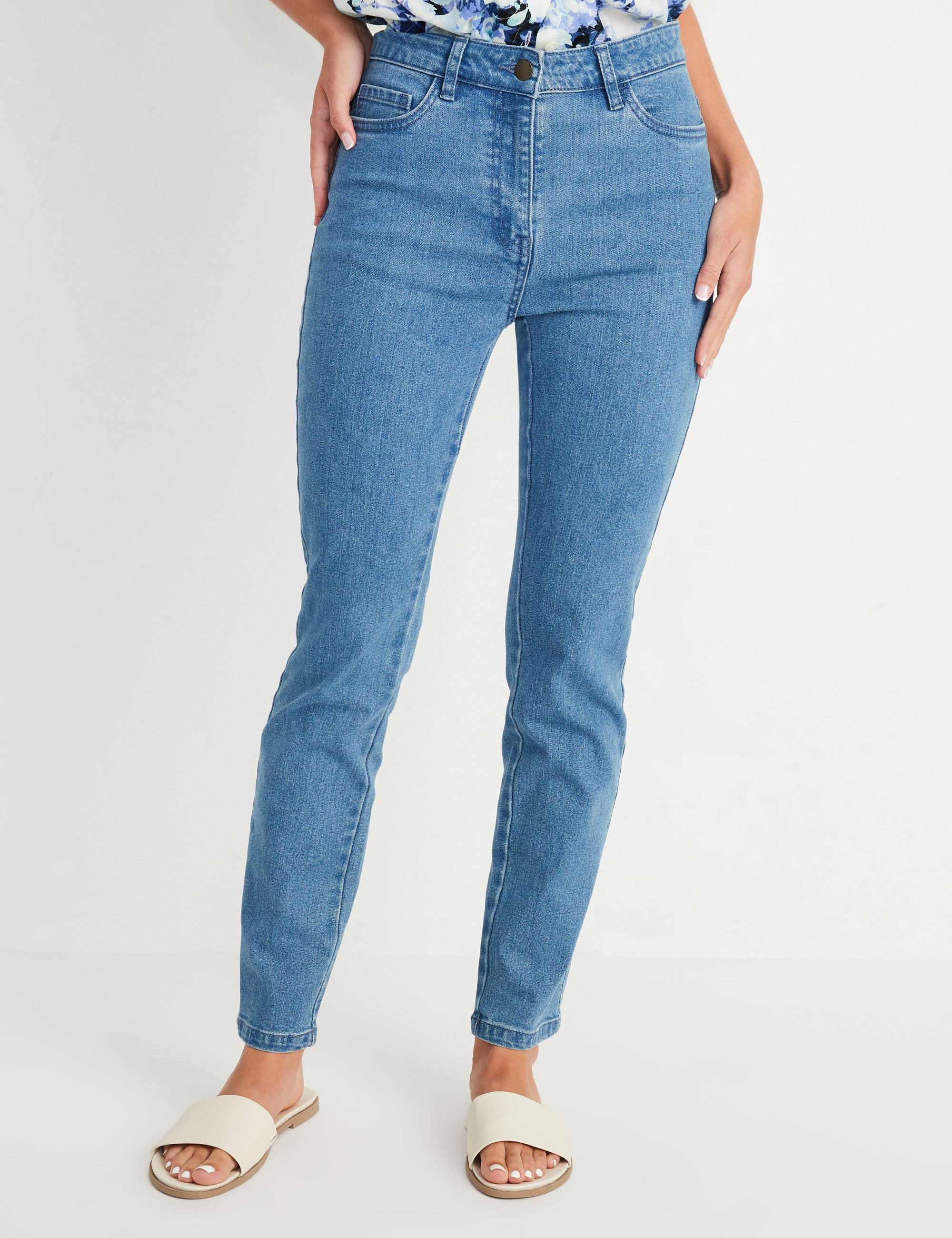 Noni B Fly Front Denim Jeans Regular | W Lane