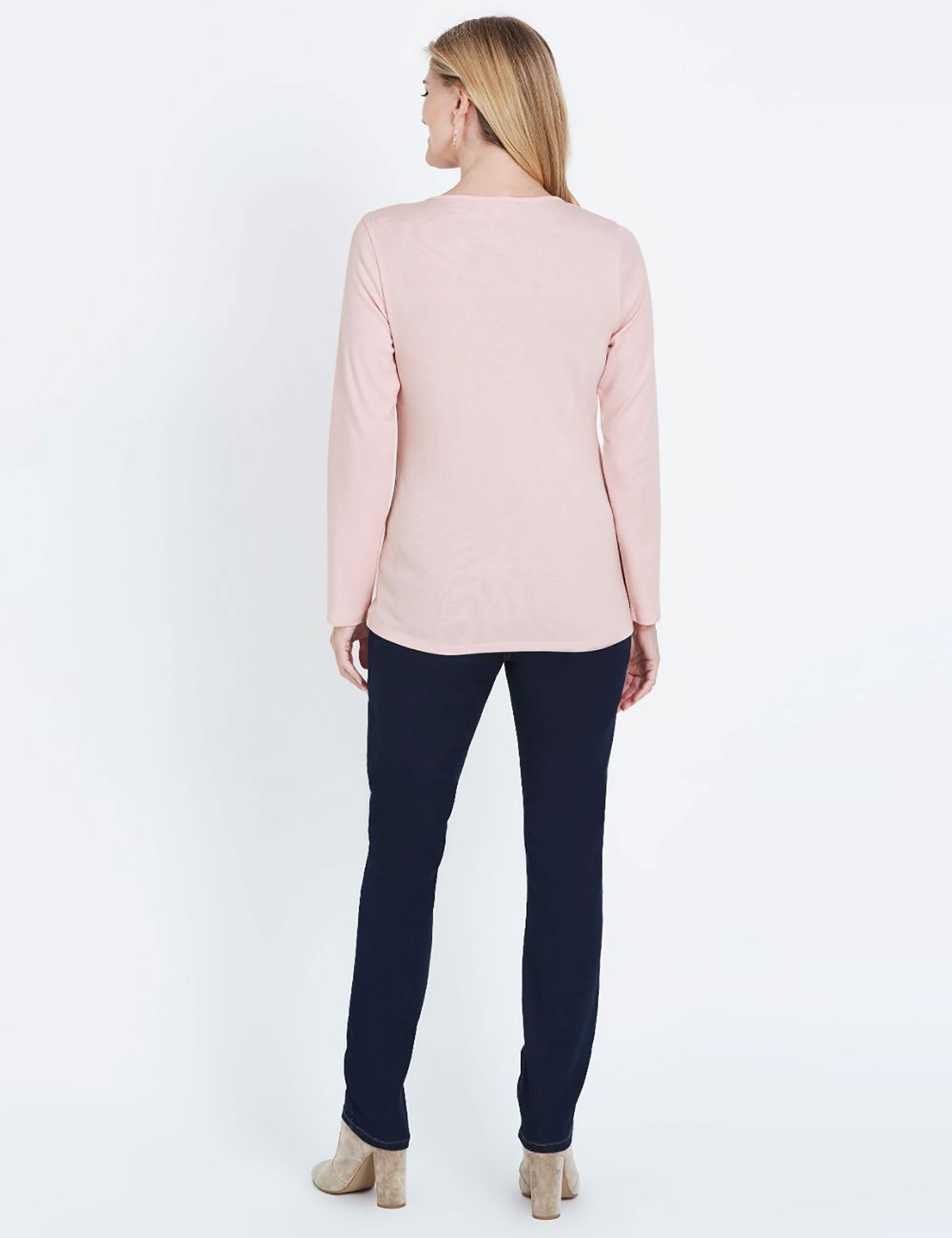 Noni B Felicia Long Sleeve Rib T-Shirt | Liz Jordan