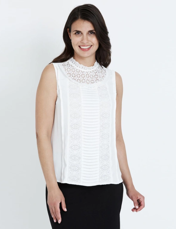 S/LESS LACE DETAIL TOP, hi-res image number null