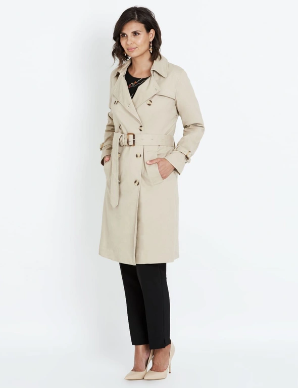 LIZ JORDAN DOUBLE BREASTED TRENCH COAT, hi-res image number null
