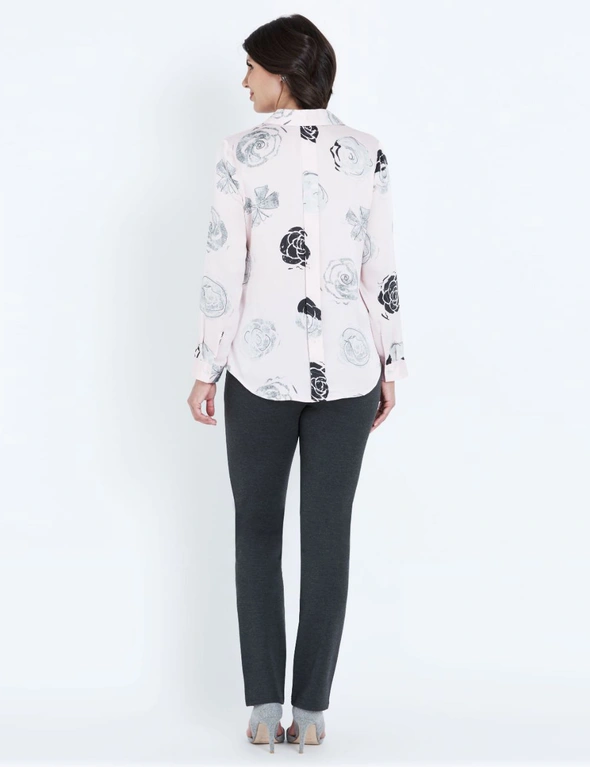 NONI B LONG SLEEVE TEXTURED FLORAL SHIRT, hi-res image number null