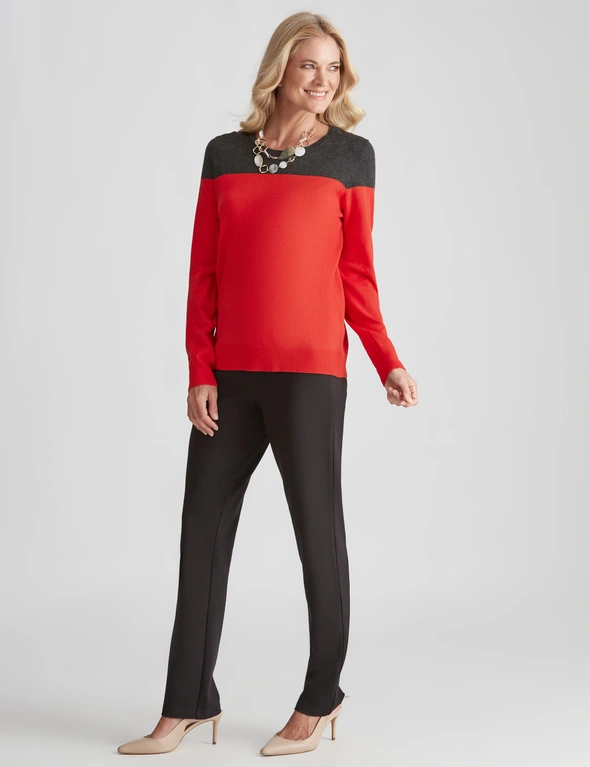 NONI B LONG SLEEVE TWO TONE JUMPER, hi-res image number null
