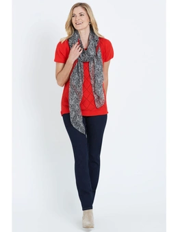 NONI B PAINT IT RED ANIMAL SCARF