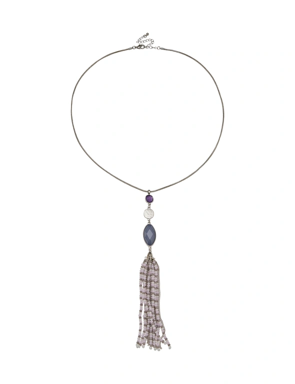 NONI B BEADED TASSEL NECKLACE, hi-res image number null
