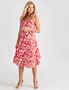 NONI B SLEEVELESS TIERED FLORAL DRESS, hi-res